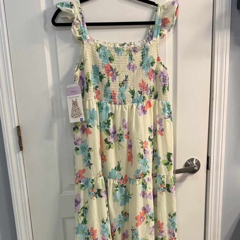 Blueberi Boulevard Floral Print Maxi Dress